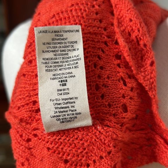 Free People Red Lace Bell Sleeve Top - Picture 15 of 15